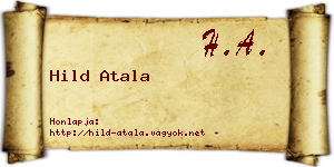 Hild Atala névjegykártya